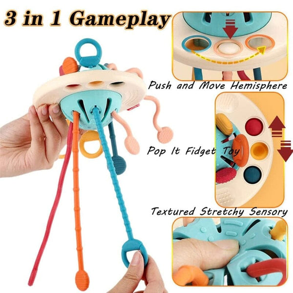 Montessori Pull String Sensory Toys Baby 6 12 Months Silicone Activity Toys Development Educational Toys For Baby 1 to 3 Years 0 Univers de femmes 